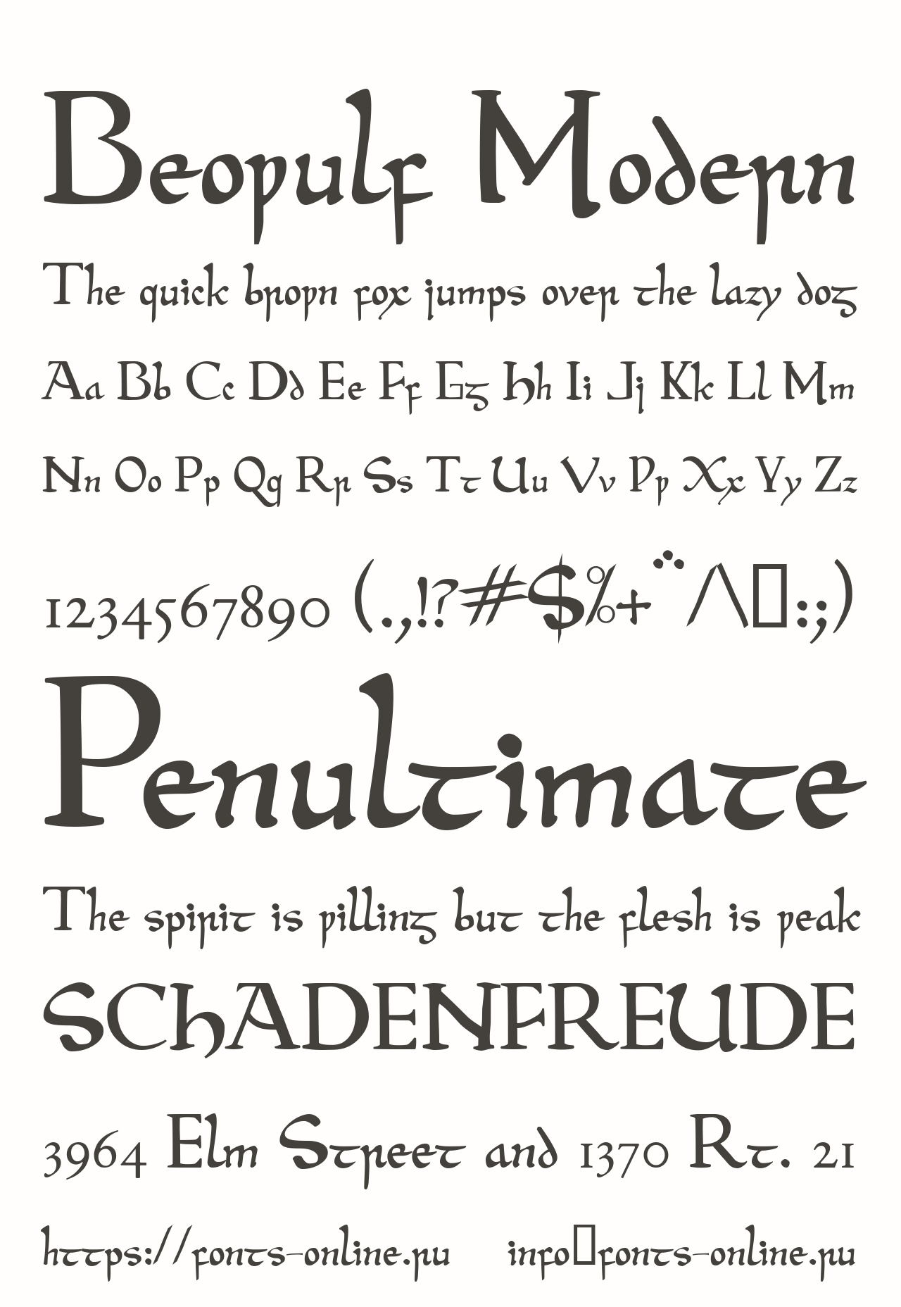 Beowulf Modern Free Font Download